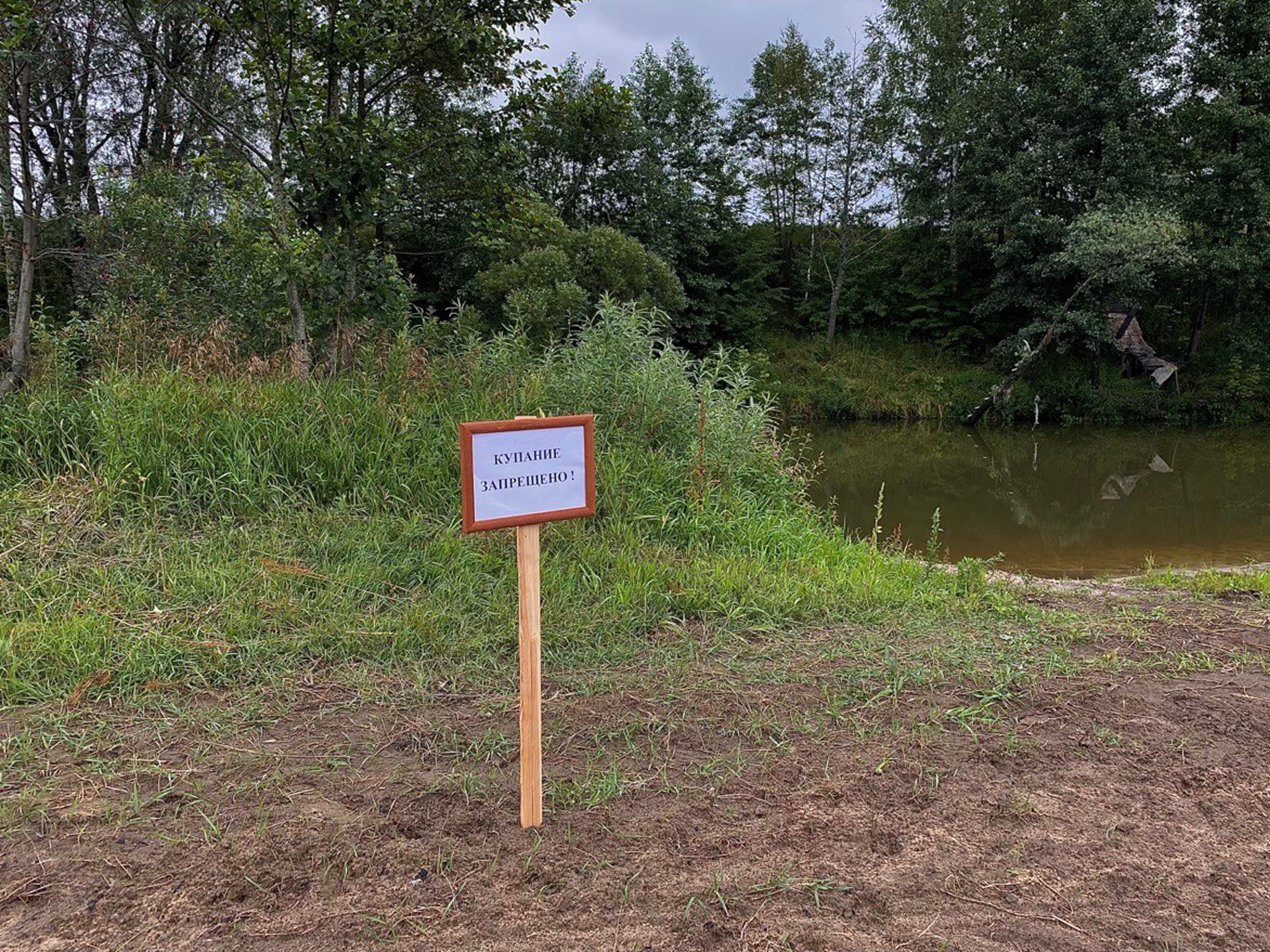 Купание запрещено на реке Вытебеть в д. Дурнево.